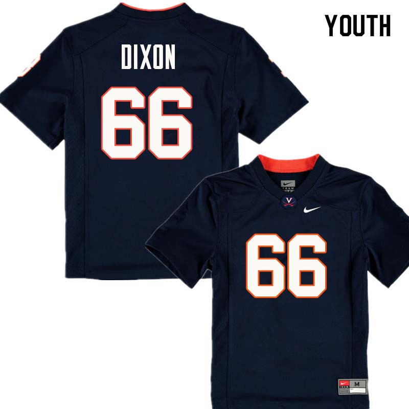 Youth #66 Mark Dixon Virginia Cavaliers College Football Jerseys Sale-Navy - Click Image to Close